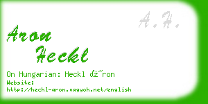 aron heckl business card